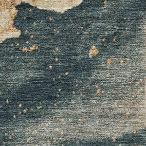 HomeRoots 10' X 14' Elegant Linen Gray and Ivory Abstract Washable Area Rug with Stain Resistance & UV Protection 707719