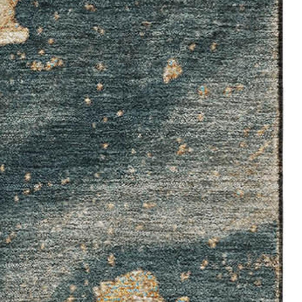 HomeRoots 8' Wheat Gray and Ivory Modern Abstract Round Rug with UV Protection – Durable, Washable & Stylish! 707728