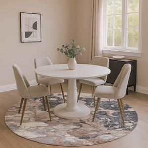 HomeRoots 8' X 10' Coffee Gray And Ivory Abstract Washable Area Rug - UV Protected, Durable, Easy-Care Design! 707783