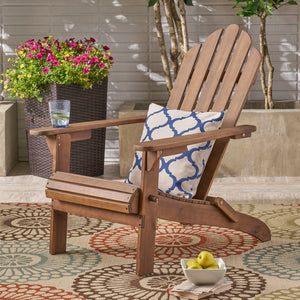 English Elm Christopher Knight Home® - HOLLYWOOD Acacia Wood Foldable Adirondack Chair for Patio & Poolside — Weather-Resistant, Classic Comfort Dark Brown 39.25 L x 24.5 W x 7.75 H 62399.00DBRN