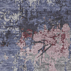 HomeRoots 5' X 8' Washable Area Rug in Blue, Pink & Ivory - Soft, Stain Resistant, UV Protected & Stylish Design 707805
