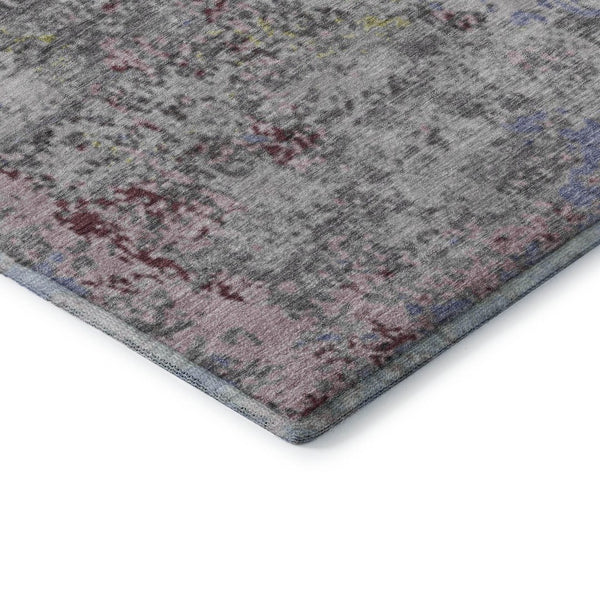 HomeRoots 10' Contemporary Blue, Pink & Ivory Abstract Area Rug - Washable, UV-Protected & Stain-Resistant! 707809