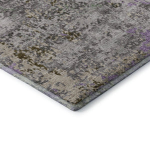 HomeRoots 5' X 8' Contemporary Lavender Gray Abstract Area Rug with UV Protection & Stain Resistance Features 707817
