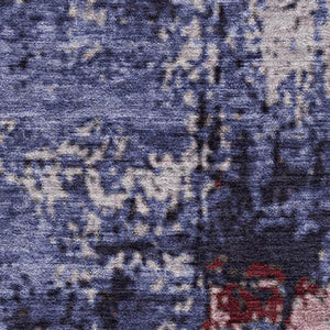HomeRoots 5' X 8' Abstract Area Rug in Plum, Gray & Ivory - Washable, UV Protected, Stain Resistant & Durable! 707823