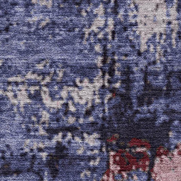 HomeRoots 9' X 12' Abstract Plum Gray Ivory Area Rug – Washable, UV Protected, Durable for Family Spaces! 707826
