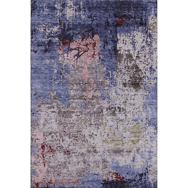 HomeRoots 10' X 14' Stylish Plum Gray Ivory Area Rug – Washable, UV-Protected, Durable for Busy Homes 707827