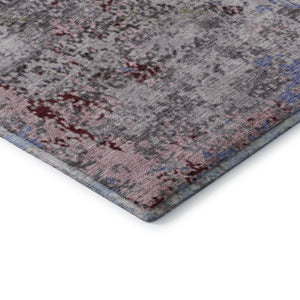 HomeRoots 10' X 14' Stylish Plum Gray Ivory Area Rug – Washable, UV-Protected, Durable for Busy Homes 707827