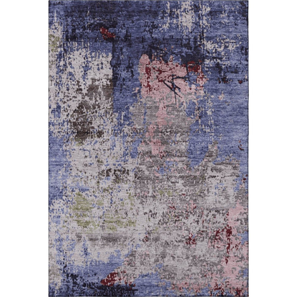 HomeRoots 10' X 14' Stylish Plum Gray Ivory Area Rug – Washable, UV-Protected, Durable for Busy Homes 707827