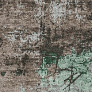 HomeRoots 5' X 8' Taupe Brown & Ivory Abstract Rug - Washable, Stain Resistant, UV Protected for Modern Homes 707829