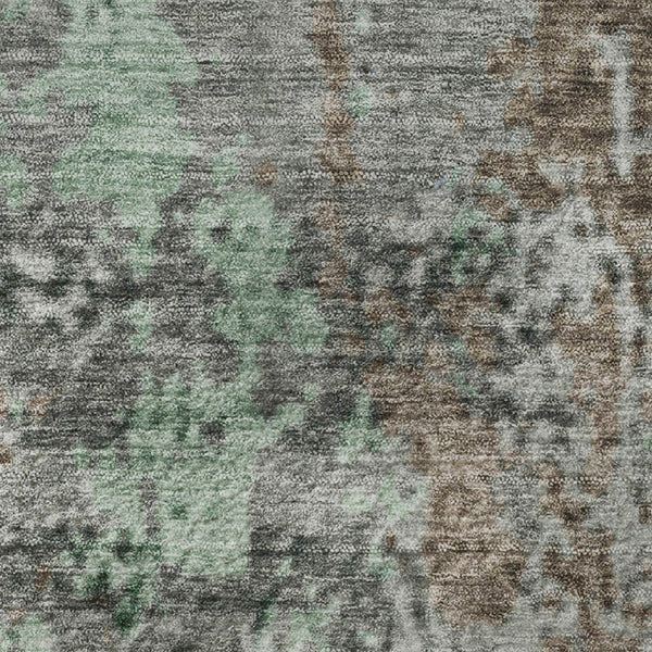 HomeRoots 8' X 10' Washable Taupe Brown & Ivory Abstract Rug - UV Protection, Stain Resistant, Family-Friendly Decor 707831