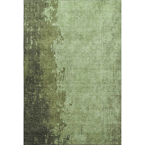 HomeRoots 5' X 8' Artichoke Green & Beige Abstract Washable Area Rug – Stain Resistant with UV Protection! 707835