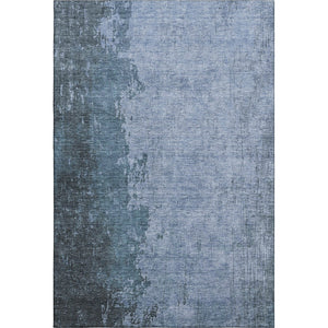 HomeRoots 5' X 8' Abstract Blue and Gray Washable Area Rug with UV Protection for High-Traffic Homes & Pets 707841