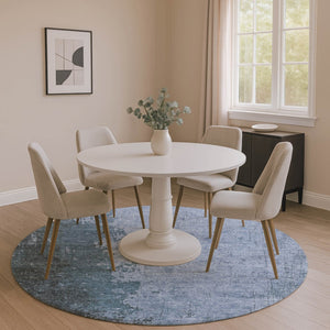 HomeRoots 8' X 10' Modern Abstract Blue & Gray Washable Area Rug with UV Protection for Stylish Homes 707843