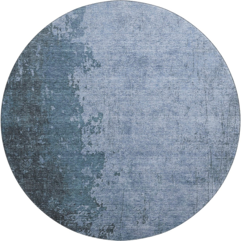 HomeRoots 8' X 10' Modern Abstract Blue & Gray Washable Area Rug with UV Protection for Stylish Homes 707843