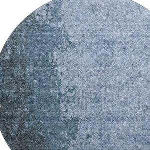 HomeRoots 8' X 10' Modern Abstract Blue & Gray Washable Area Rug with UV Protection for Stylish Homes 707843