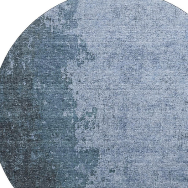 HomeRoots 8' X 10' Modern Abstract Blue & Gray Washable Area Rug with UV Protection for Stylish Homes 707843