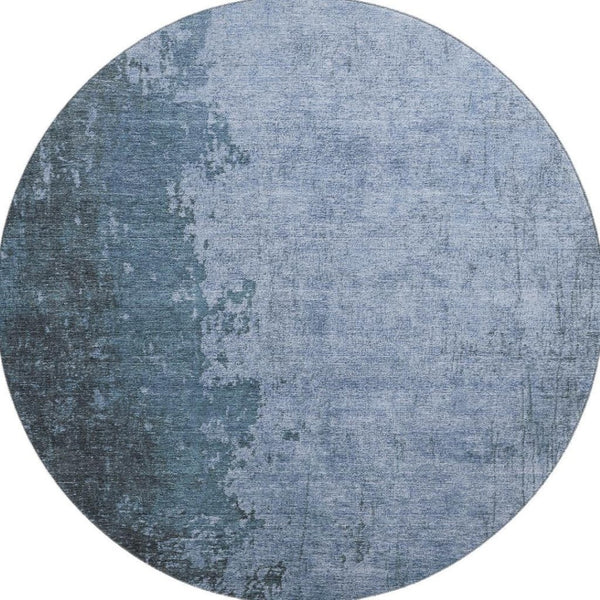 HomeRoots 8' X 10' Modern Abstract Blue & Gray Washable Area Rug with UV Protection for Stylish Homes 707843