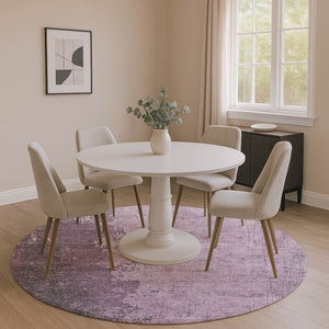 HomeRoots 8' X 10' Contemporary Lavender & Gray Abstract Washable Area Rug with UV Protection for High Traffic 707849