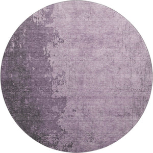HomeRoots 8' X 10' Contemporary Lavender & Gray Abstract Washable Area Rug with UV Protection for High Traffic 707849