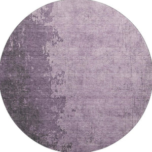 HomeRoots 8' X 10' Contemporary Lavender & Gray Abstract Washable Area Rug with UV Protection for High Traffic 707849