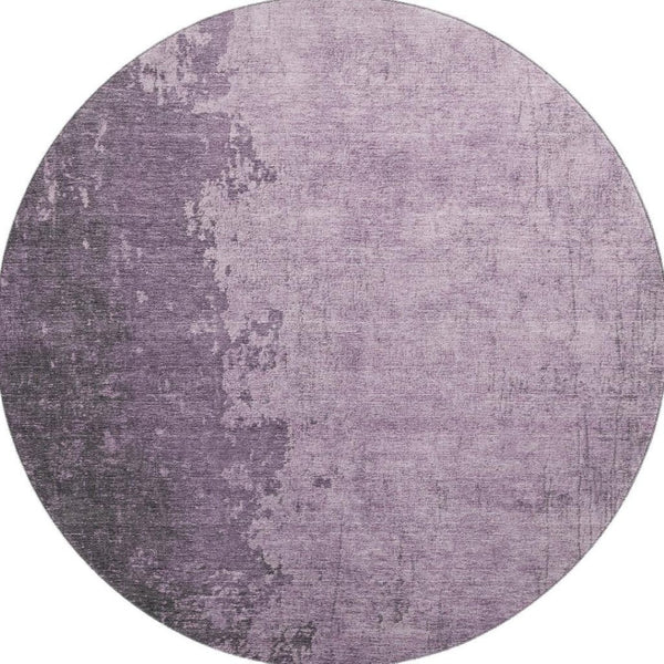 HomeRoots 8' X 10' Contemporary Lavender & Gray Abstract Washable Area Rug with UV Protection for High Traffic 707849