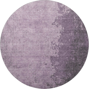 HomeRoots 8' X 10' Contemporary Lavender & Gray Abstract Washable Area Rug with UV Protection for High Traffic 707849