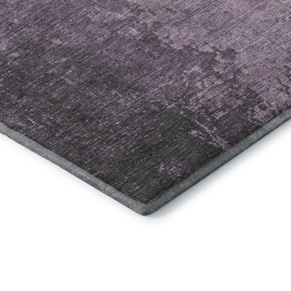 HomeRoots 9' X 12' Stylish Lavender and Gray Abstract Area Rug – Washable, UV Protected, Perfect for Any Room 707850