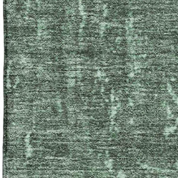 HomeRoots 8' Contemporary Pale Aqua & Gray Abstract Washable Round Rug with UV Protection for High-Traffic Homes 707854