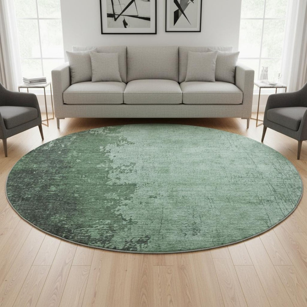 HomeRoots 8' X 10' Abstract Pale Aqua and Gray Area Rug - Washable, UV-Protected, Durable for Home & Patio 707855
