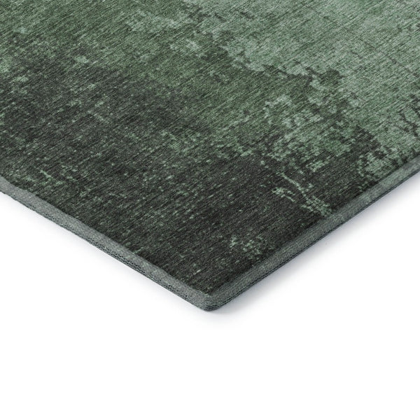 HomeRoots 10' X 14' Pale Aqua & Gray Abstract Washable Area Rug – Durable, UV-Protected, Family-Friendly Design 707857