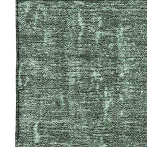 HomeRoots 10' X 14' Pale Aqua & Gray Abstract Washable Area Rug – Durable, UV-Protected, Family-Friendly Design 707857