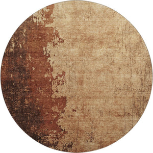 HomeRoots 8' X 10' Modern Tan and Beige Abstract Washable Area Rug with UV Protection for High-Traffic Spaces 707861