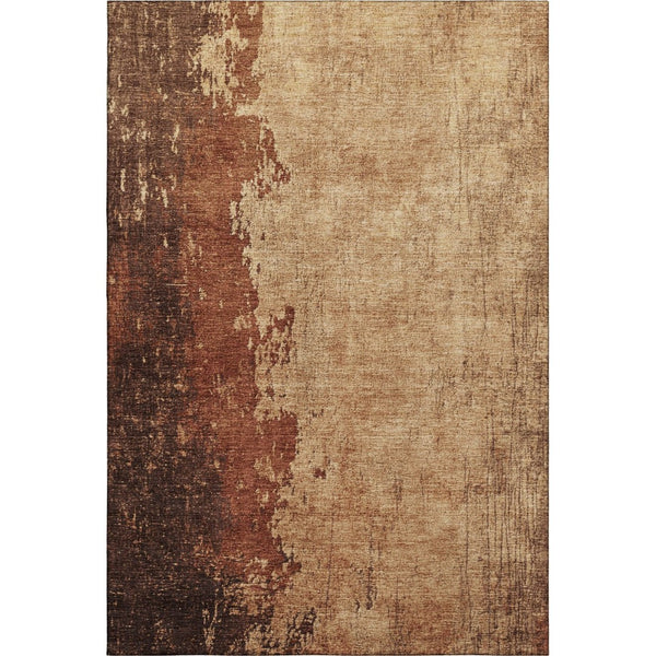 HomeRoots 9' X 12' Tan And Beige Abstract Area Rug - Durable, Washable, Stain-Resistant with UV Protection 707862