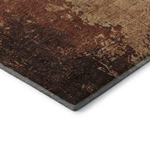 HomeRoots 9' X 12' Tan And Beige Abstract Area Rug - Durable, Washable, Stain-Resistant with UV Protection 707862