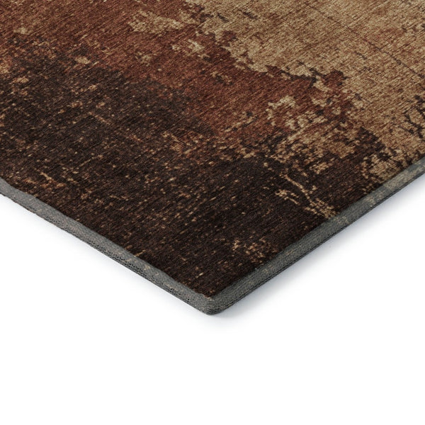 HomeRoots 9' X 12' Tan And Beige Abstract Area Rug - Durable, Washable, Stain-Resistant with UV Protection 707862
