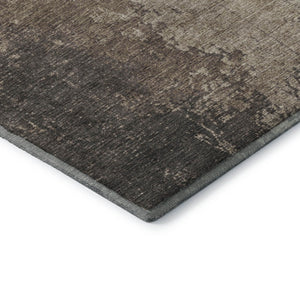 HomeRoots 5' X 8' Stylish Taupe and Beige Abstract Washable Area Rug with UV Protection for Everyday Life 707865