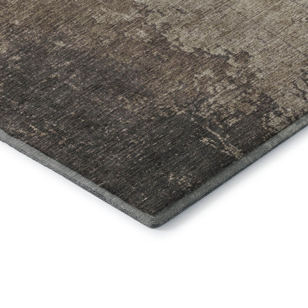 HomeRoots 5' X 8' Stylish Taupe and Beige Abstract Washable Area Rug with UV Protection for Everyday Life 707865