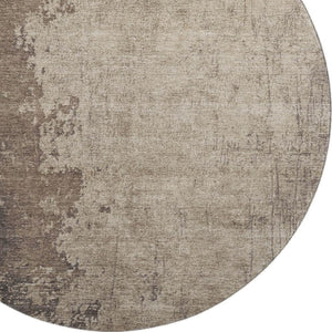 HomeRoots 8' X 10' Taupe and Beige Abstract Washable Area Rug with UV Protection - Durable, Stylish, Easy Care! 707867