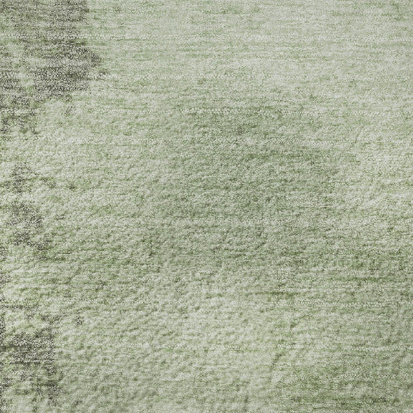 HomeRoots 8' X 10' Artichoke Green & Gray Abstract Washable Rug - Durable, UV Protected for Busy Homes 707873
