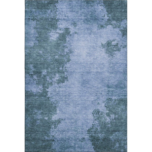 HomeRoots 5' X 8' Denim Blue Abstract Area Rug - UV Protected, Stain-Resistant, Perfect for Homes with Kids & Pets 707877
