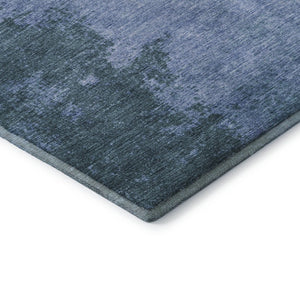 HomeRoots 5' X 8' Denim Blue Abstract Area Rug - UV Protected, Stain-Resistant, Perfect for Homes with Kids & Pets 707877