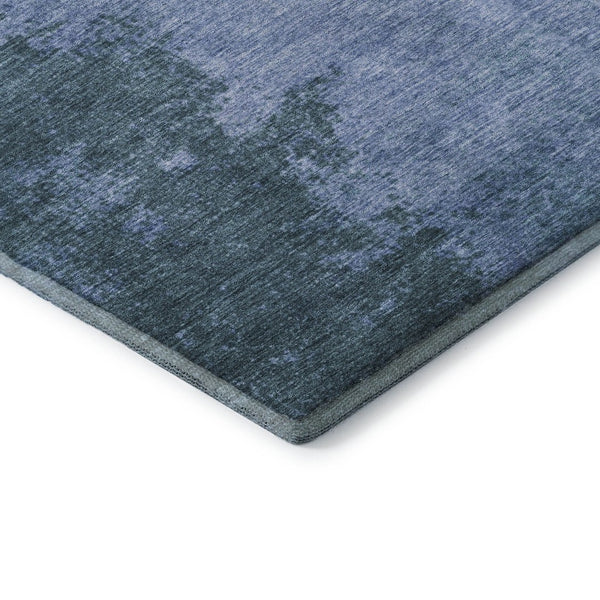 HomeRoots 5' X 8' Denim Blue Abstract Area Rug - UV Protected, Stain-Resistant, Perfect for Homes with Kids & Pets 707877
