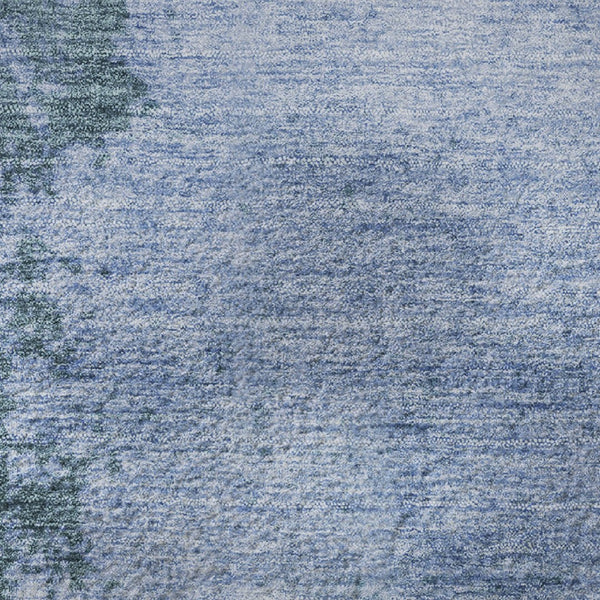 HomeRoots 8' X 10' Denim Blue Abstract Washable Area Rug with UV Protection for Stylish, Easy-Care Living Spaces 707879