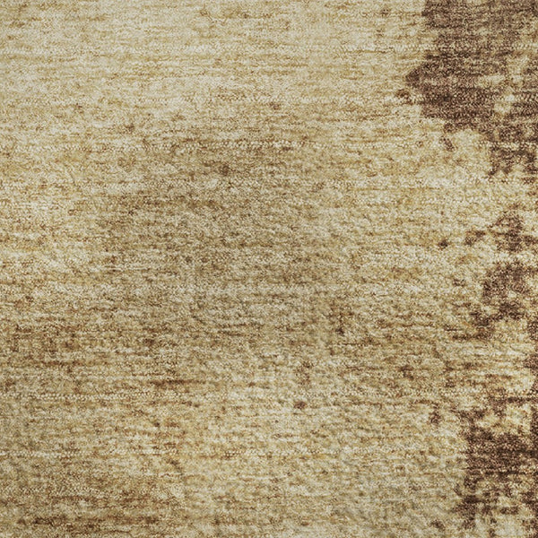 HomeRoots 5' X 8' Stylish Coffee and Beige Abstract Area Rug – Washable, UV-Protected, Stain-Resistant Design 707883