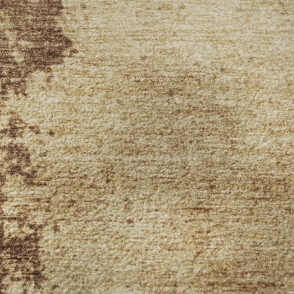 HomeRoots 9' X 12' Coffee and Beige Abstract Area Rug - Durable, Washable, UV-Protected for Stylish Living Spaces 707886