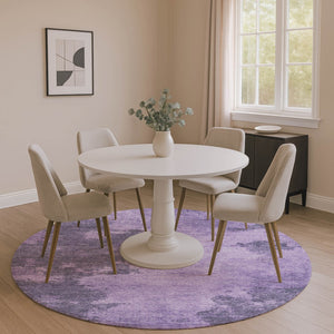 HomeRoots 8' X 10' Vibrant Purple & Lavender Abstract Area Rug - Washable, UV Protected, Stain Resistant Design 707891