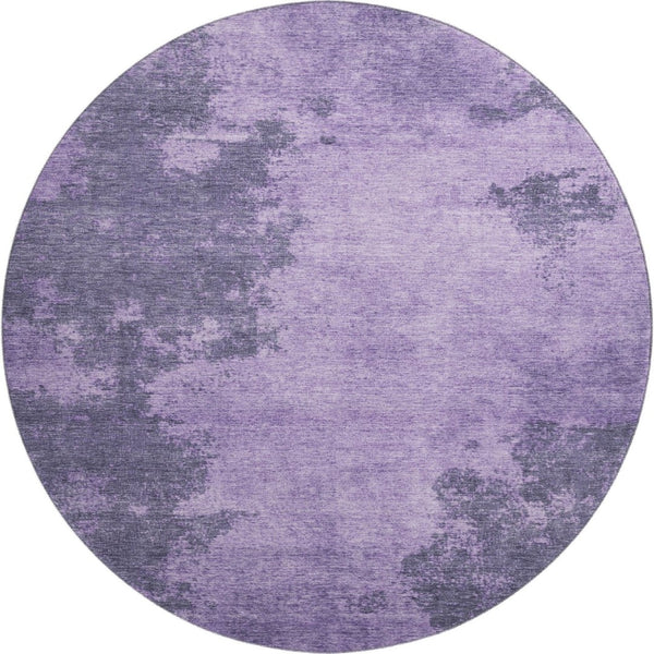 HomeRoots 8' X 10' Vibrant Purple & Lavender Abstract Area Rug - Washable, UV Protected, Stain Resistant Design 707891