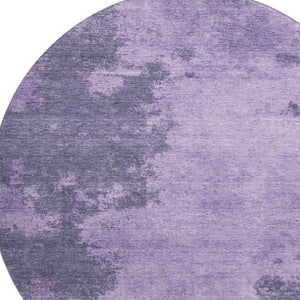HomeRoots 8' X 10' Vibrant Purple & Lavender Abstract Area Rug - Washable, UV Protected, Stain Resistant Design 707891