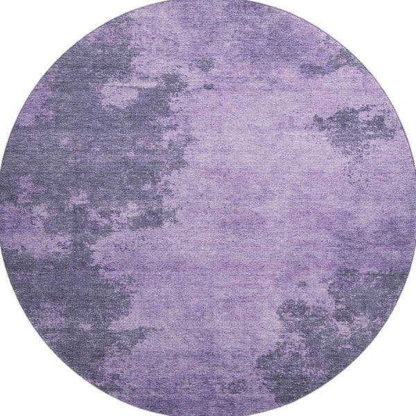 HomeRoots 8' X 10' Vibrant Purple & Lavender Abstract Area Rug - Washable, UV Protected, Stain Resistant Design 707891