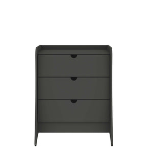 English Elm Coney 28" Nightstand with 3 Spacious Drawers, Curved Side Panels, Durable Painted MDF Finish Charcoal grey B365P398199